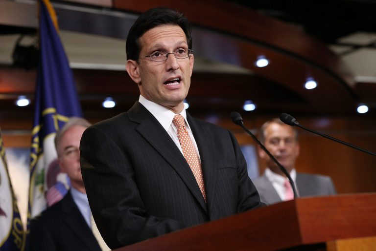 WASHINGTON, DC - JUNE 28:  House Majority Leader Eric Cantor (R-VA) (C)  (Photo by Win McNamee/Getty Images)