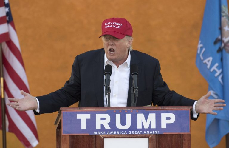 Republican presidential candidate DonaldÂ Trump praised eminent domain this week, even though it's a topic that usually gets the conservative press in an uproar.Â (AP Photo/J Pat Carter)