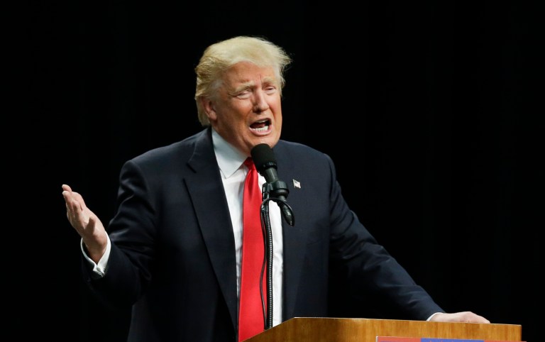 A gap in enthusiasm for Donald Trump has always existed among Republican leaders, but when the candidate was riding high following the party's national convention it seemed, for a moment, that the GOP had dutifully embraced their nominee. (AP Photo/Chris Carlson)