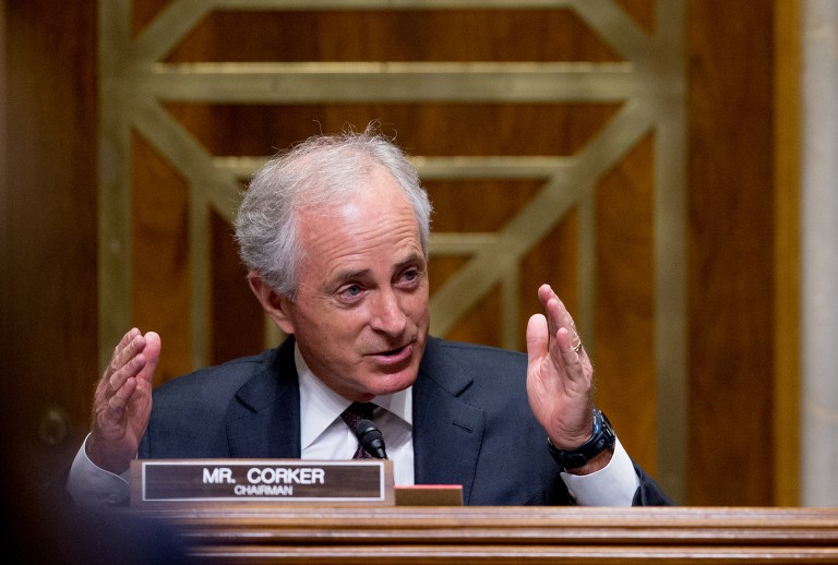 Chairman Bob Corker, R-Tenn., described Donald Trump's first major foreign policy address as 