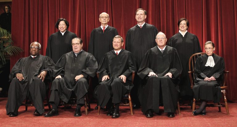 The justices of the U.S. Supreme Court at the Supreme Court in Washington. (AP/Pablo Martinez Monsivais)