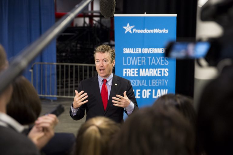 Paul's message: Marco Rubio is dangerous, because he's wrong about privacy, national security, and war. (AP Photo/Scott Morgan)