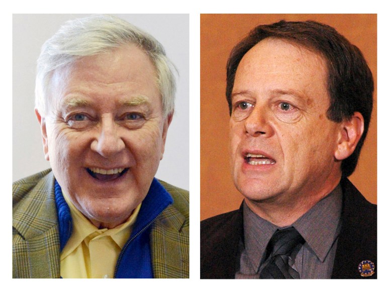 Independent candidate Larry Pressler (left) and Democratic candidate Rick Weiland. (AP)