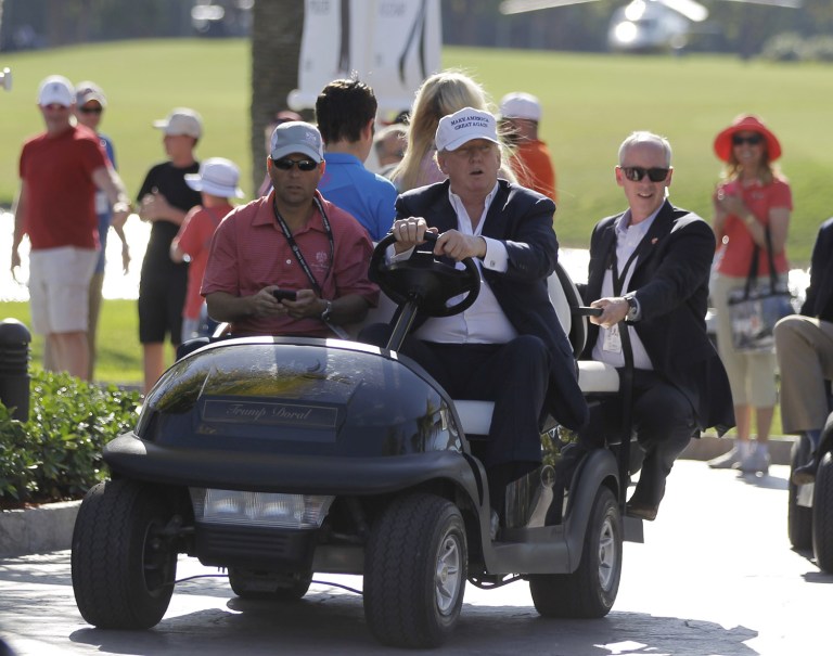 It's okay to be wrong. Before driving more balls, and consequently attracting more criticism, President Trump should admit as much and go about his business. (AP Photo/Luis Alvarez)