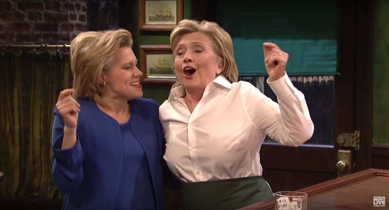 Hillary Clinton dines with ‘Saturday Night Live’ double Kate McKinnon