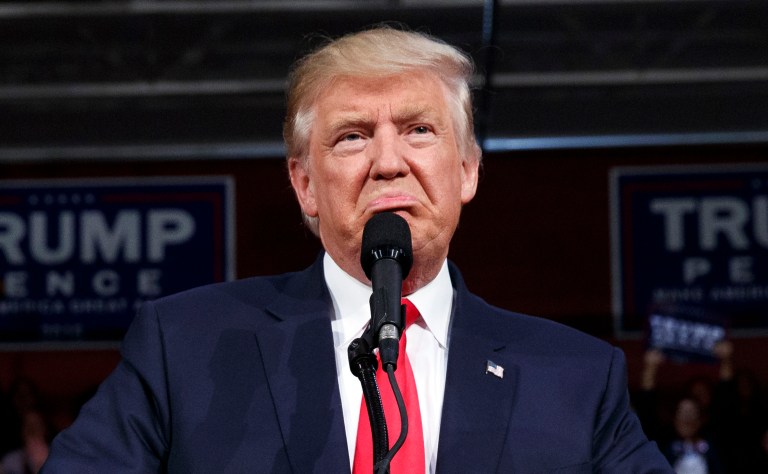 Republican presidential candidate Donald Trump accused Hillary Clinton of not 