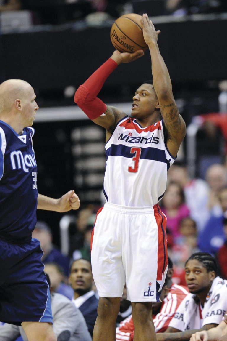 Nick Wass/AP
Washington Wizards guard Bradley Beal tied his career high with 22 points against the Mavericks on Tuesday night.