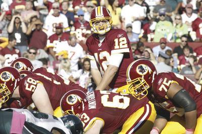 Jennifer Milbrett/The Washington Examiner
Redskins quarterback John Beck completed eight of 15 passes for 117 yards after coming off the bench against the Eagles.