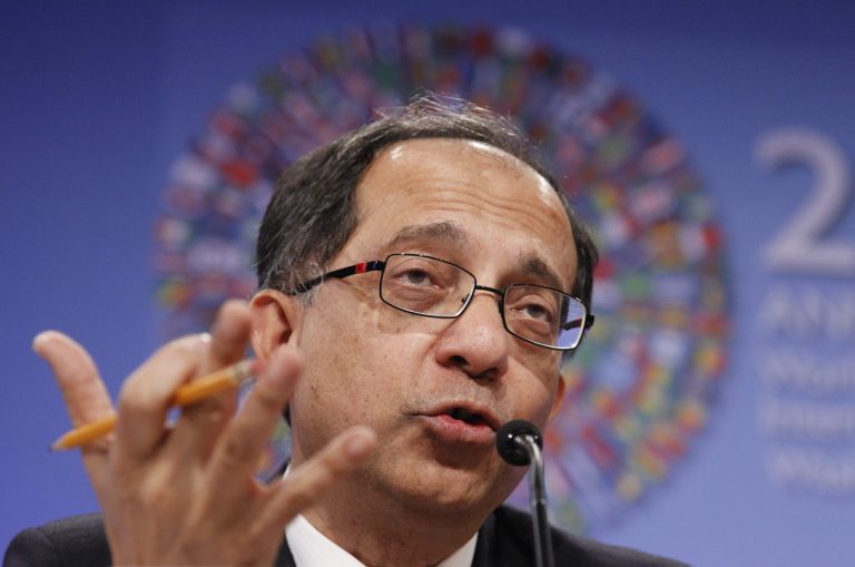 Kaushik Basu, the chief economic adviser to the government of India speaks during a G-24 news conference at the IMF/ World Bank annual meetings in Washington, Thursday, Sept. 22, 2011. (AP Photo Manuel Balce Ceneta)