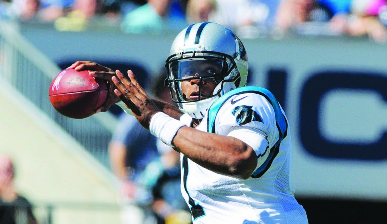 Mike McCarn/AP
Cam Newton threw for a touchdown and ran for another last year against the Redskins.