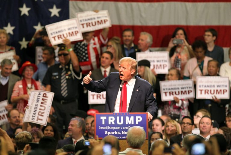 Trump reiterated his belief that the Obama administration's deal with Iran has doomed Israel. (AP Photo/Lance Iversen)