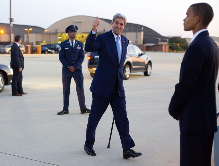 U.S. Secretary of State John Kerry is traveling to the Cuban capital to raise the U.S. flag and formally reopen the long-closed U.S. Embassy. (AP Photo/Pablo Martinez Monsivais)