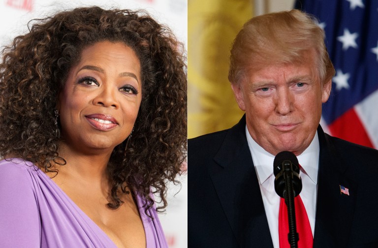 The former talk show host was floated as a possible Democratic candidate in the upcoming presidential election following her speech at the Golden Globes in January. (AP)