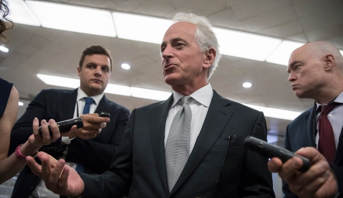 "If I believe it's going to add to the deficit, I'm not going to vote for it," Corker said. (AP Photo/J. Scott Applewhite)