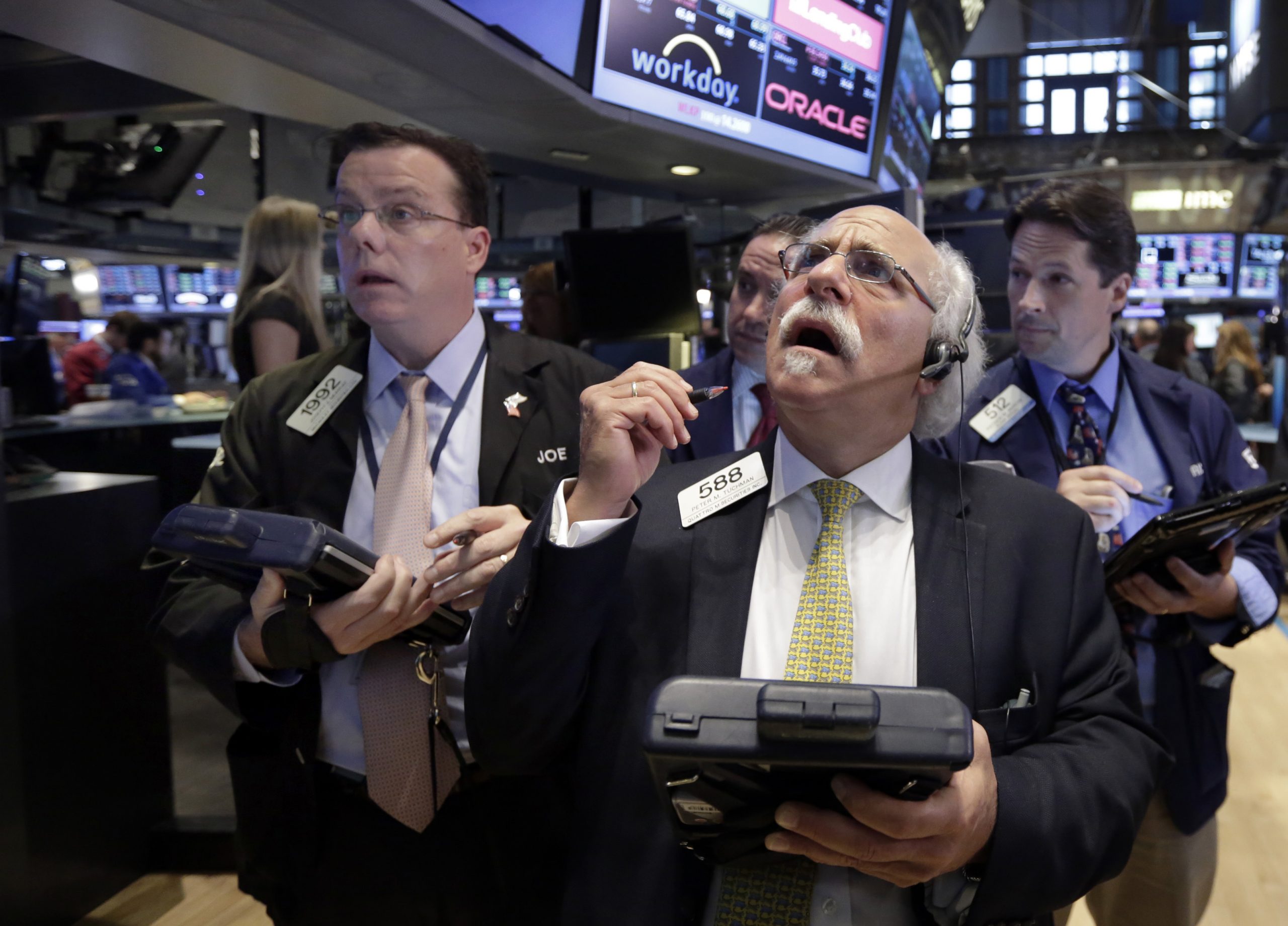 Stock markets close way down after rollercoaster day