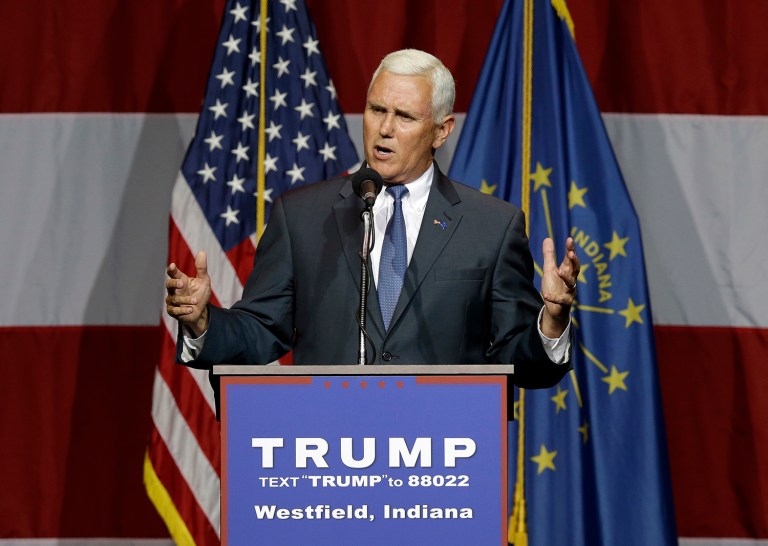 Mike Pence told reporters it was 