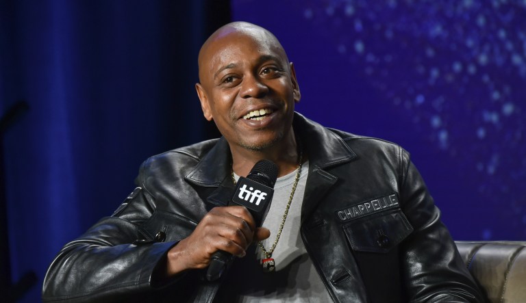 Dave Chappelle attends the press conference for "A Star Is Born" on day 4 of the Toronto International Film Festival at the TIFF Bell Lightbox on Sunday, Sept. 9, 2018, in Toronto.
