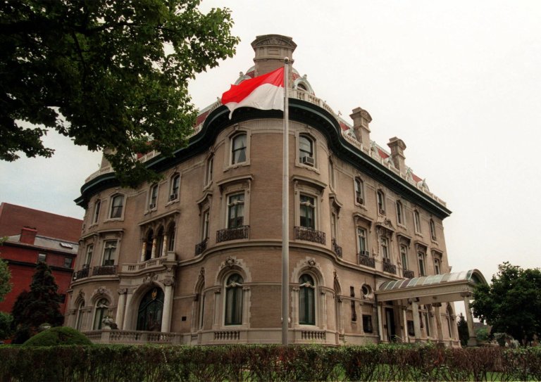 The Embassy of Indonesia is seen near Dupont Circle on Embassy Row. (AP Photo/Leslie E. Kossoff)