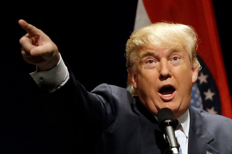 Republican presidential candidate Donald Trump continued bashing former Secretary of State Hillary Clinton Wednesday morning. (AP Photo/Seth Perlman)