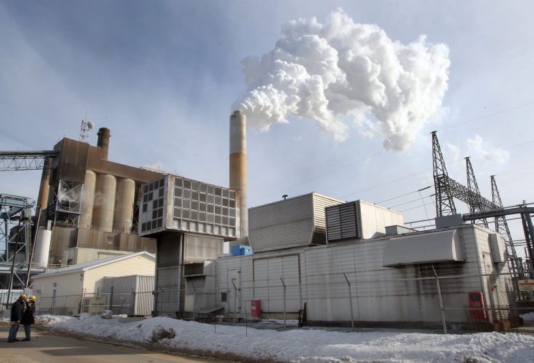 The Public Service Company of New Hampshire's Merrimack Station in Bow, N.H., is shown on Jan. 23. (AP Photo/Jim Cole)