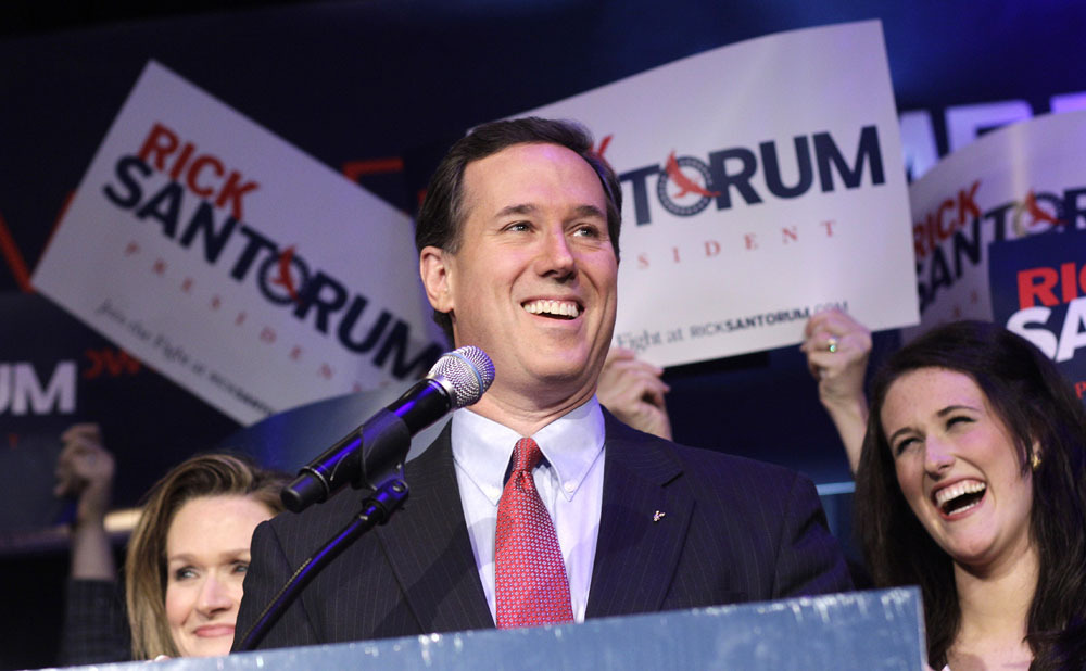 Santorum eyes a second chance to beat Romney