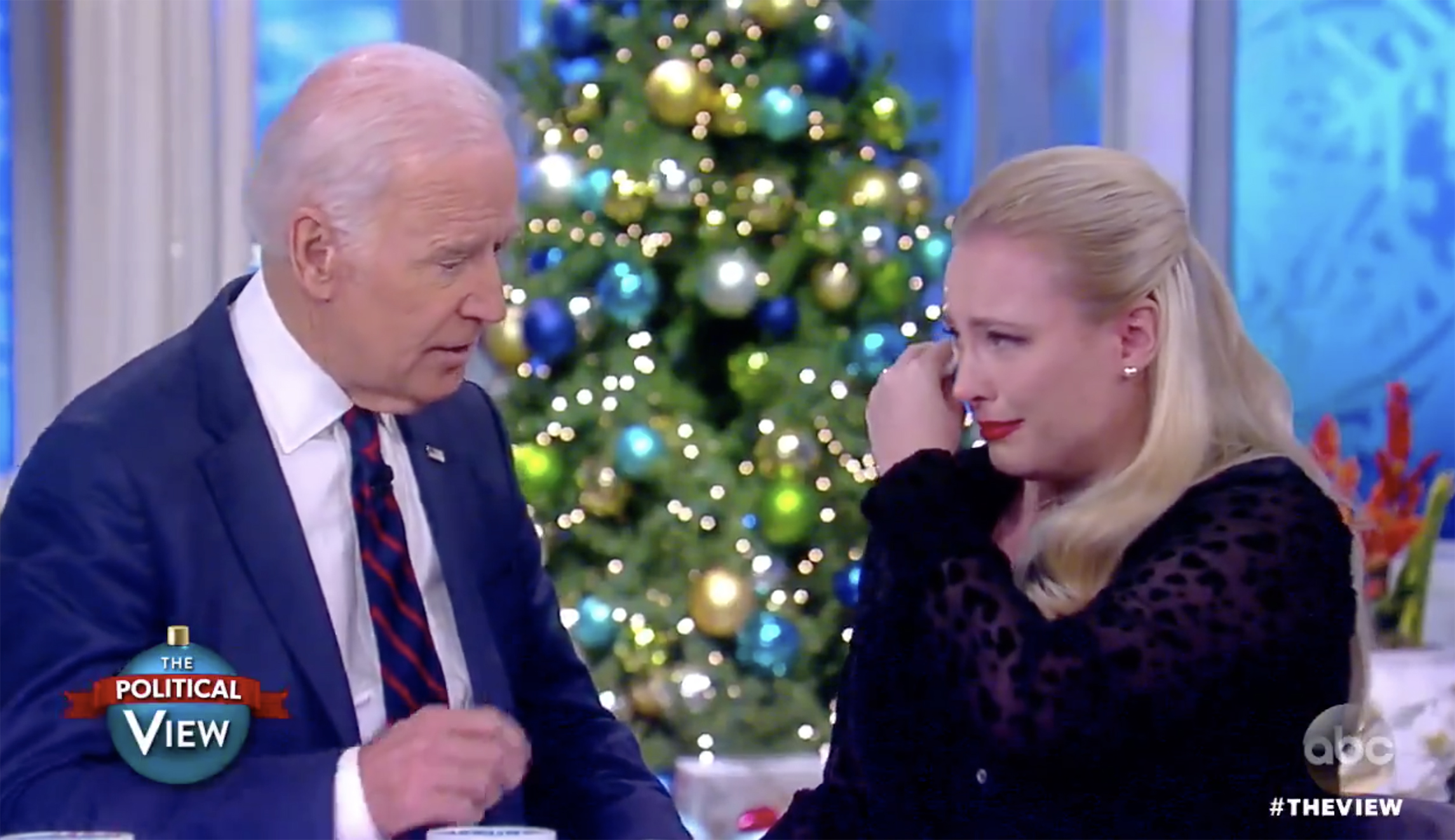 Joe Biden comforts weeping Meghan McCain, whose father has same cancer as his late son: WATCH