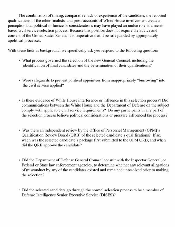 DOD IG Letter - 2