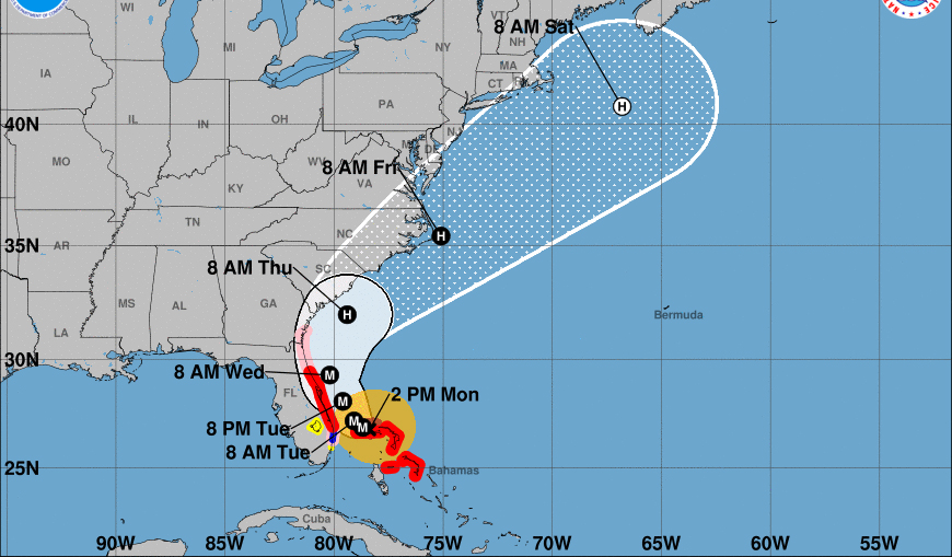 Dorian forecast map 5