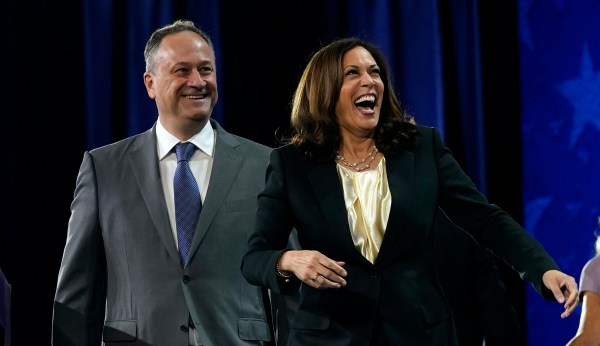Biglaw lawyer-turned-prolific campaigner Doug Emhoff is a happy cheerleader for his wife Kamala Harris