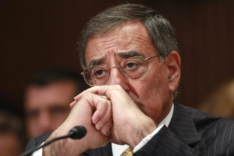   Defense Secretary Leon Panetta listens to opening remarks prior to testifying on Capitol Hill in Washington, Wednesday, June 13, 2012, before the Senate Defense subcommittee hearing on the the Defense Department's fiscal 2013 budget. (AP Photo/Jacquelyn Martin)  