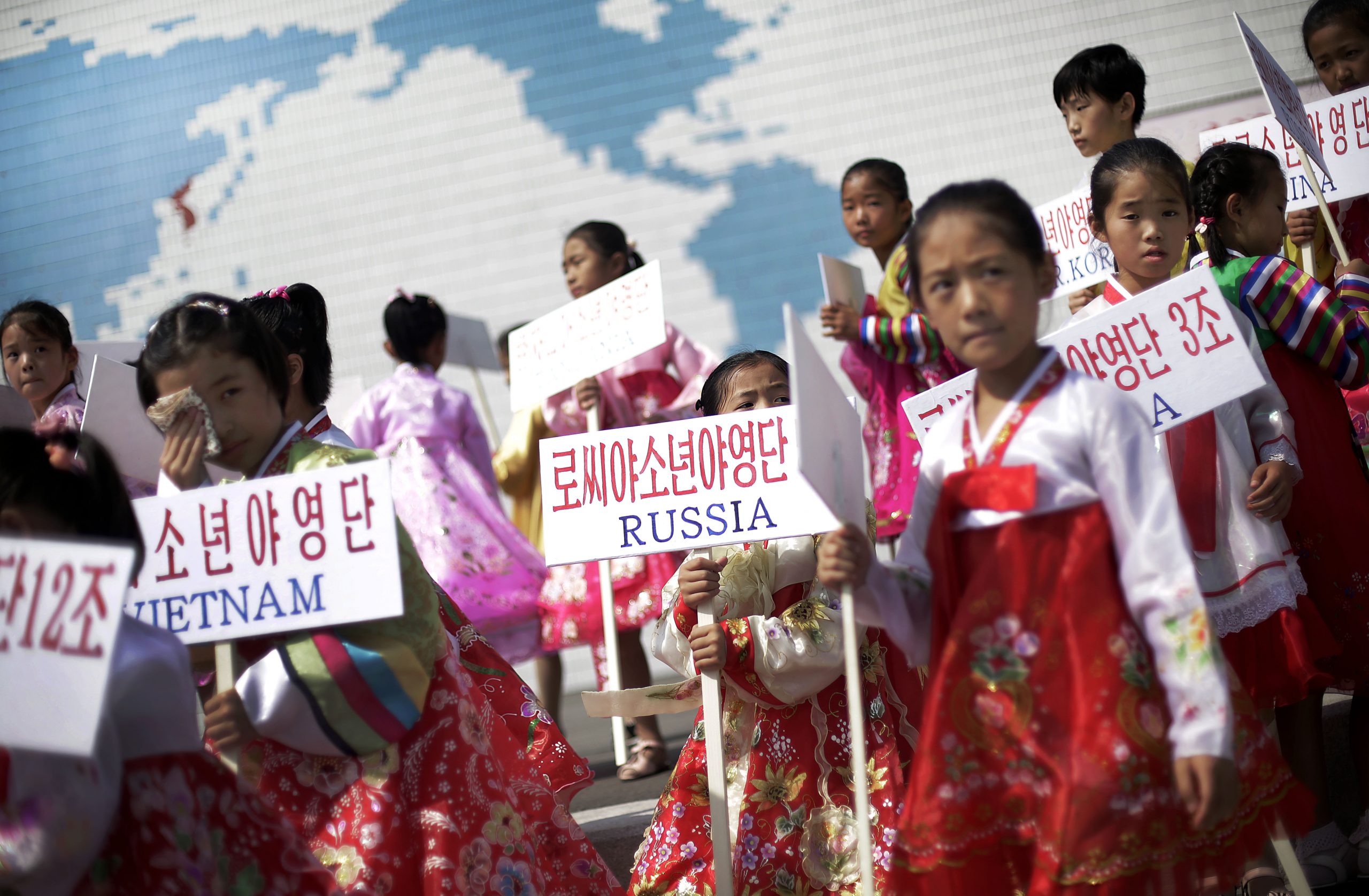 AP PHOTOS: NKorea opens summer camp for kids