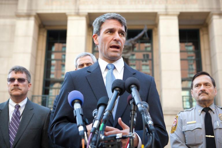 Virginia Attorney General Kenneth T. Cuccinelli II, addresses the media in  during a March press conference. He announced Monday that he would not certify new regulations for abortion providers because state health officials chose to exempt existing facilities from some of the more controversial position. (Examiner file)