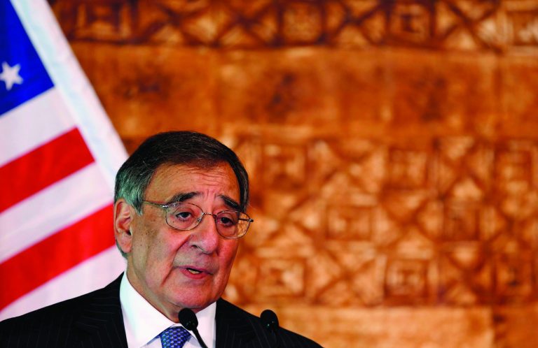 U.S. Secretary of Defense Leon Panetta speaks during a joint news conference with his New Zealand counterpart Jonathan Coleman at the Government House in Auckland, New Zealand, Friday, Sept. 21, 2012. After a 25-year ban, America will begin allowing Royal New Zealand Navy ships to visit U.S. military and Coast Guard facilities around the world, Panetta said. (AP Photo/Larry Downing, Pool)
