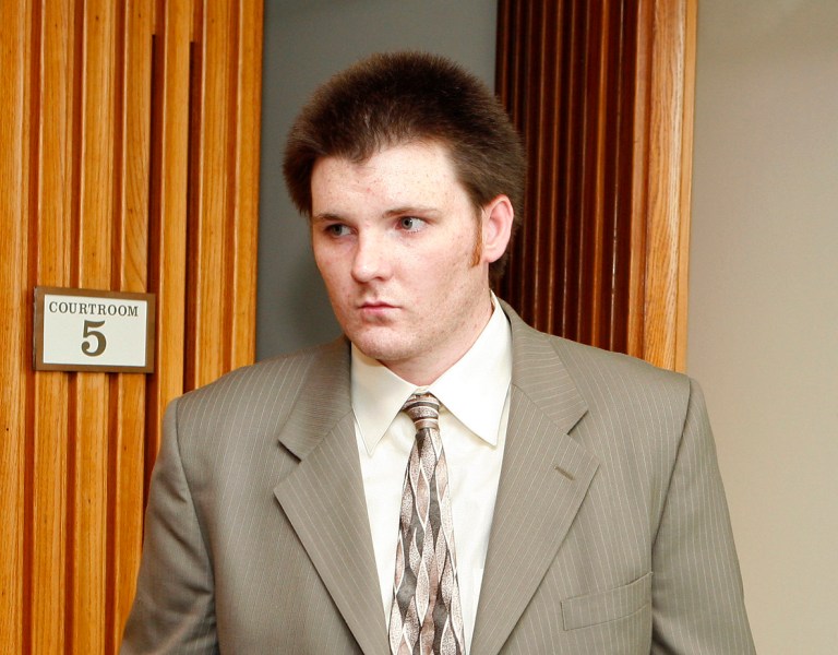   FILE - This July 26, 2007 file photo shows Garrett Reid leaving a courtroom in Norristown, Pa., after pleading guilty to drug and traffic offenses. A Pennsylvania prosecutor said Monday, Dec. 17, 2012, that his investigation into the fatal heroin overdose of Garrett Reid, the oldest son of Philadelphia Eagles coach Andy Reid, revealed there were steroids in his room the day he died. (AP Photo/Mark Stehle, File)  