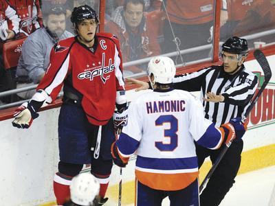 Nick Wass/AP
Alex Ovechkin and the Capitals dropped to eighth place in the Eastern Conference standings with Tuesday's loss.