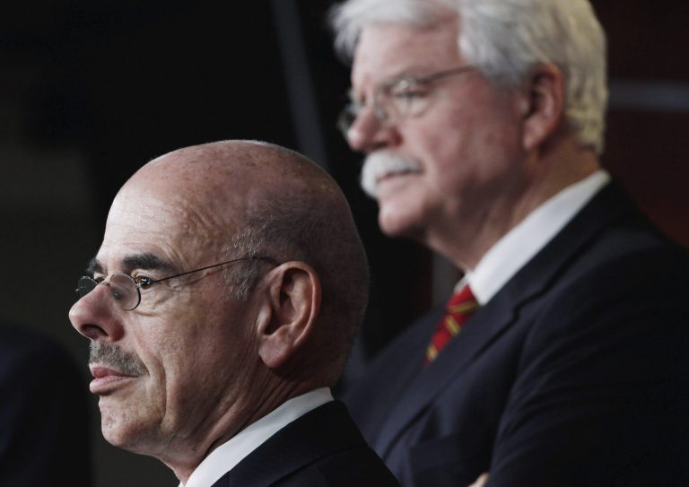 Henry Waxman, left, and George Miller, both Democratic congressmen from California elected in 1974, are set to retire. (Getty Images File)