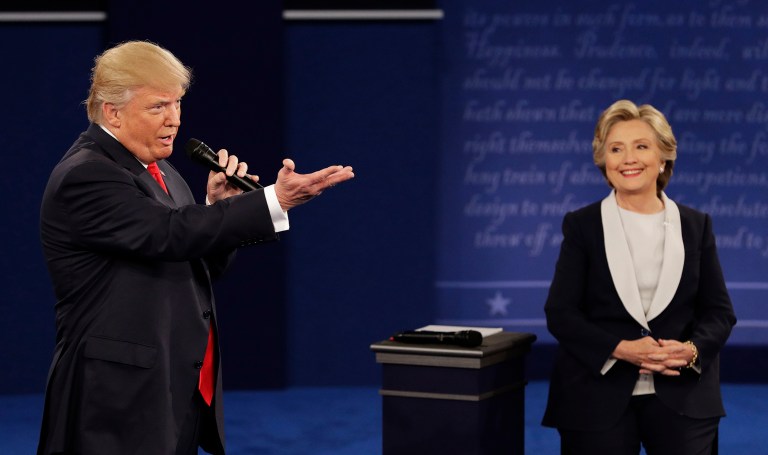 A poll found that Hillary Clinton is still more disliked than liked, although the gap is worse for Donald Trump. (AP Photo/John Locher)