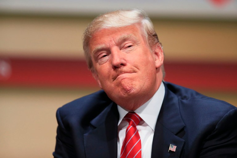 Trump was scheduled to have dinner with the justices Thursday. (AP Photo/Nati Harnik)