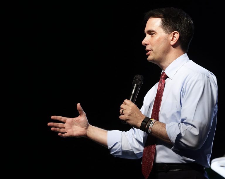 Republican Wisconsin Gov. Scott Walker speaks at the Western Conservative Summit, hosted by the Centennial Institute, Colorado Christian University's think tank, in Denver, Saturday, June 27, 2015. Walker has said that in July he will announce whether he will seek the Republican U.S. presidential nomination. (AP Photo/Brennan Linsley)