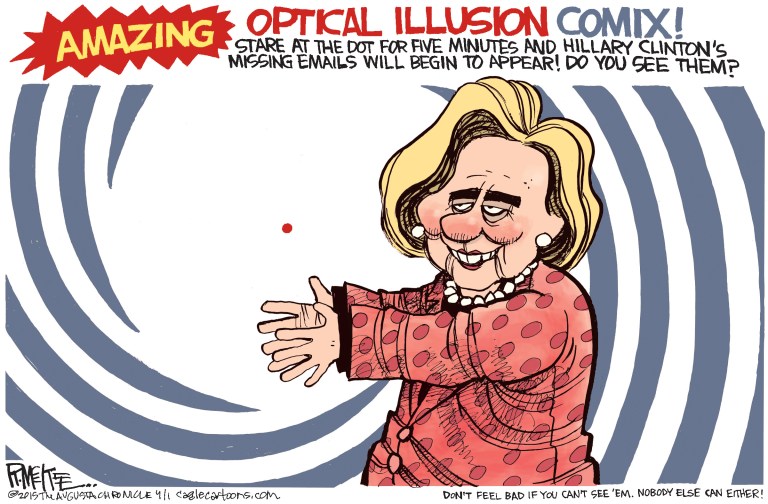 Editorial cartoon: Hillary’s missing emails