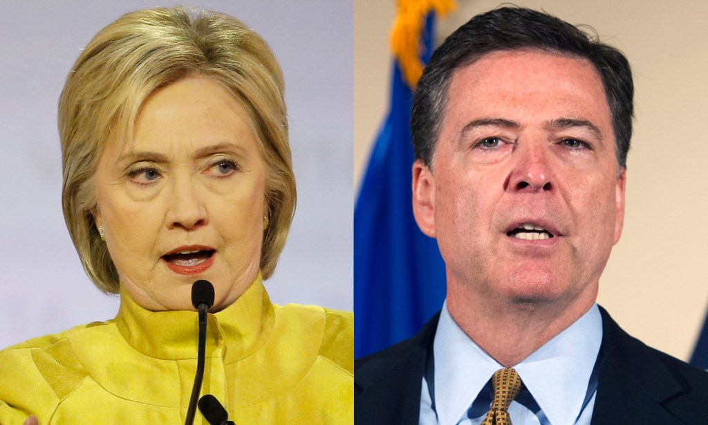 Clinton declines to say whether she would seek Comey resignation