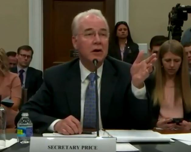 It Was Difficult to Understand What Tom Price Was Saying Today