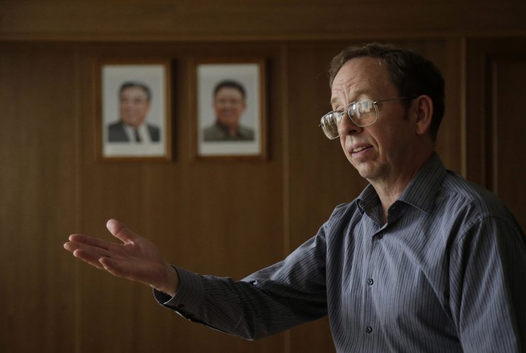 Jeffrey Fowle, an American detained in North Korea, speaks to the Associated Press, Monday, Sept. 1, 2014 in Pyongyang, North Korea. North Korea has given foreign media access to three detained Americans who said they have been able to contact their families and watched by officials as they spoke, called for Washington to send a representative to negotiate for their freedom. (AP Photo/Wong Maye-E)