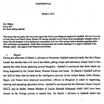 24 Emails from Sid Blumenthal to Hillary Clinton Released