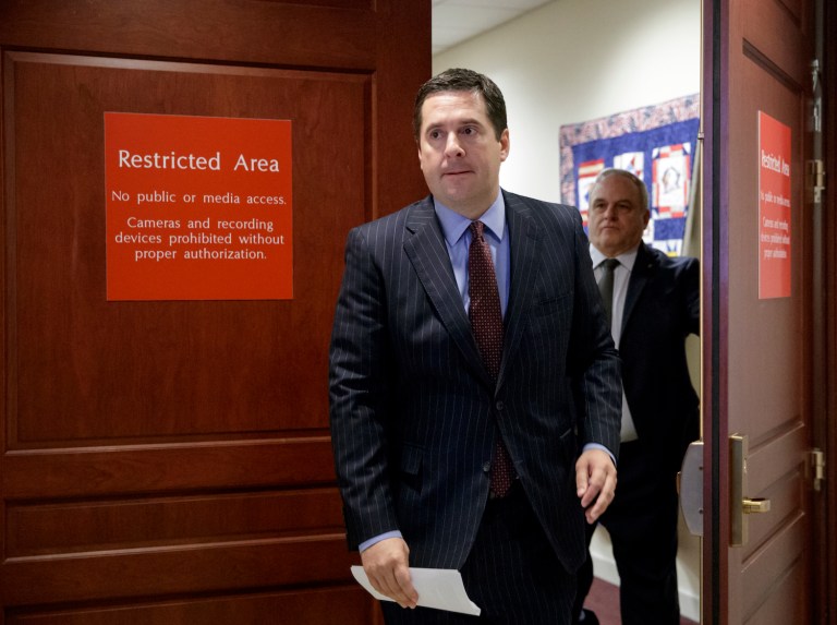 Rep. Nunes says the intelligence community incidentally collected information on Donald Trump's transition team. (AP Photo/J. Scott Applewhite)