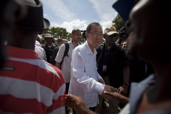 UN chief in Haiti launches sanitation program