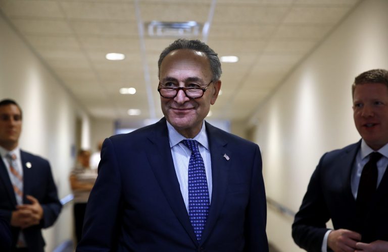 Schumer's call comes a day after Senate Majority Leader Mitch McConnell, R-Ky., postponed a vote on the Better Care Reconciliation Act. (AP Photo/Jacquelyn Martin)