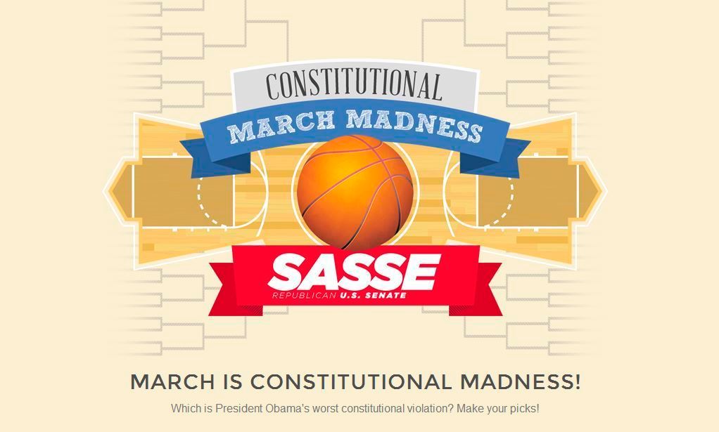 Ben Sasse features Obama’s ‘Constitutional madness’ in bracket