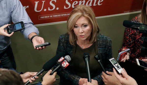‘Angry’ protesters forcibly removed from Marsha Blackburn, Lindsey Graham rally