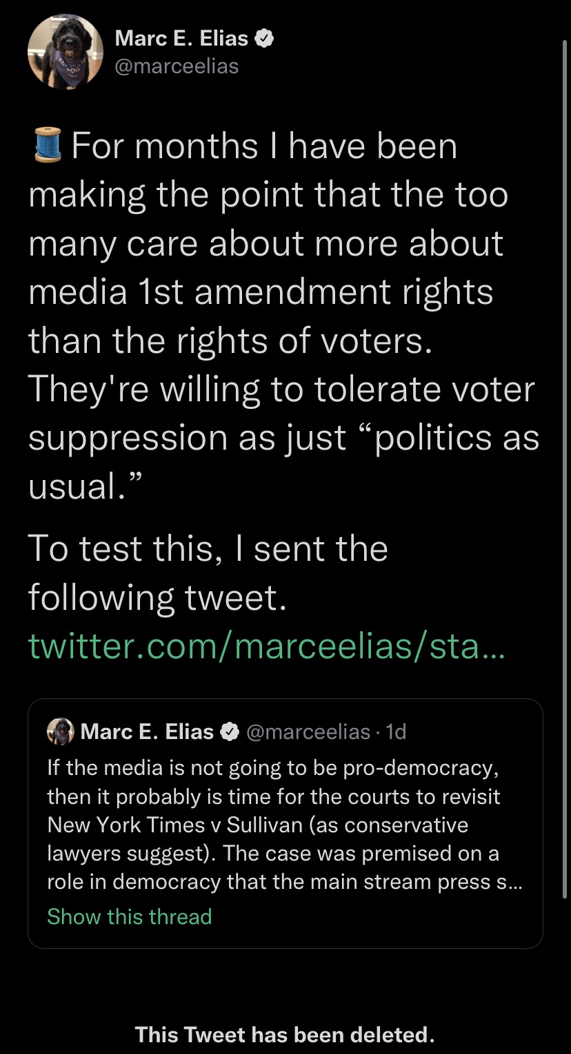 Elias Deleted Tweet Two